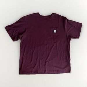 Carhartt Men's Maroon Boxy Oversized T-Shirt Size 2XL Regular